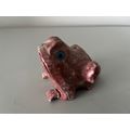 FROG FIGURINE - RED SOAPSTONE