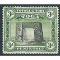 Tonga 1942 SG78 3d Black & Yellow-Green Very Fi...