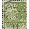 DENMARK, SHIP, Caravel, green 1933, 40ore