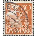 DENMARK, SHIP, Caravel, brown 1933, 30ore