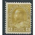 Canada 1922 SG249 4c Olive-Yellow Mounted Mint ...