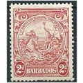 Barbados 1941 SG250c 2d Claret Mounted Mint . ..