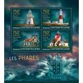 CENTRAL AFRICA 2013 SHEET MNH FAROS LIGHTHOUSES...