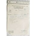 1952 order W. J. Brooker, London - hex head bolts