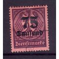 GERMANY 1923 OFFICIAL SG O317 75T on 50M VIOLET...