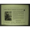 1922 E.W. Bliss Stiles Punching Presses Ad