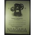 1922 Niagara Double Crank Presses Ad - Cut Your...
