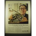 1966 W.D. & H.O. Wills Tobacco Ad - At least this horn player's got one thring