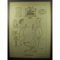 1950 Schweppes Quinine Water Ad - cartoon by Saul Steinberg