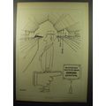 1950 Schweppes Quinine Water Advertisement - cartoon by Saul Steinberg
