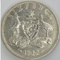 AUSTRALIA 1942 Sixpence - D mint mark, 92.5% Si...