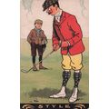 Posh Golfer With Eyeglass Style Old Comic Golf ...
