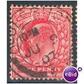 GB stamps 1902-10 KEV11 - 1d SG219 Aldershot 5