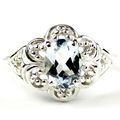 Aquamarine, 925 Sterling Silver Ring, SR125
