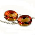 Twilight Fire Topaz, 925 Sterling Silver Thread...
