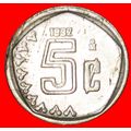 SUN STONE (1992-2002): MEXICO ★ 5 CENTAVOS 1992...