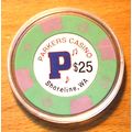 PARKERS $25. Casino Chip - SHORELINE, WASHINGTO...