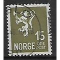 NORWAY 1937 NEW LION 15 ORE GREEN SG 287 FINE U...