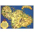 United States HAWAII Maui Map Postcard (Royal P...
