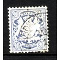 GERMANY STATES BAVARIA 1876 SG 124 20pf BLUE FI...