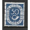 GERMANY 1951 SG 1054 30pf BLUE NUMERAL POST HOR...