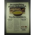1978 Morningstar Farms Scramblers Ad - Do something about cholesterol