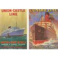 Cunard Ship Lines Union Castle Africa 2x Ship P...