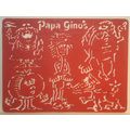 Papa Ginos Kids Meal Red Plastic Stencil