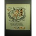 1957 BWIA Airways Ad - Vicki Viscount: Best way to play's with nothing on mind