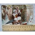 Vintage Postcard Merry Christmas, Now is the ti...