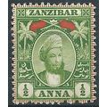 Zanzibar 1895 SG156 1/2a Yellow-Green Fine Used...
