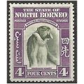 North Borneo 1939 SG306 4c Bronze-Green & Viole...