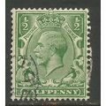 GB 1912 - 24 KGV 1/2d Green SG 351 Wmk 100 ( L1...