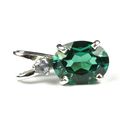 Russian Nanocrystal Emerald, 925 Sterling Silve...