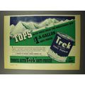 1940 Trek Anti-Freeze Ad - Tops in Price Field