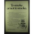 1974 Vantage Cigarettes Ad - To Smoke or Not to Smoke