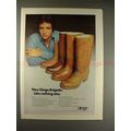 1975 Dingo Brigade Boots Ad with Ed Marinaro - NICE!