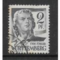 GERMAN STATES WURTTEMBERG 1947 2pf GREY FR VON ...