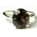 Smoky Quartz , 925 Sterling Silver Ladies Ring,...
