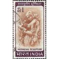 INDIA, Sculture, woman writing, brown-red 1966,...