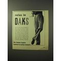 1950 Daks Trousers Ad - Relax in Daks