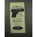 1957 Browning .25 Automatic Pistol Ad - 4 Inches Long