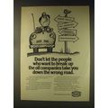 1976 Texaco Oil Ad - Don't Let People Break Up