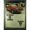 1981 Volkswagen Rabbit Convertible Car Ad - Elke Sommer