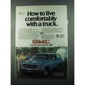 1984 GMC Suburban Ad - Live Comfortably With a Truck