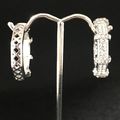 Earrings 18k White Gold Filled Zircon Hoops Rev...