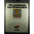 1971 Datsun Cars Ad - The treacherous East African Safari