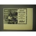 1957 Capitol Records Ad - Nat King Cole and his...