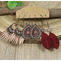 Bohemian Style Alloy Tassel Earrings Vintage lo...