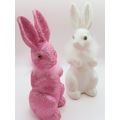 Glitter Bunnies Pink & White Ornament 21 CM Gif...